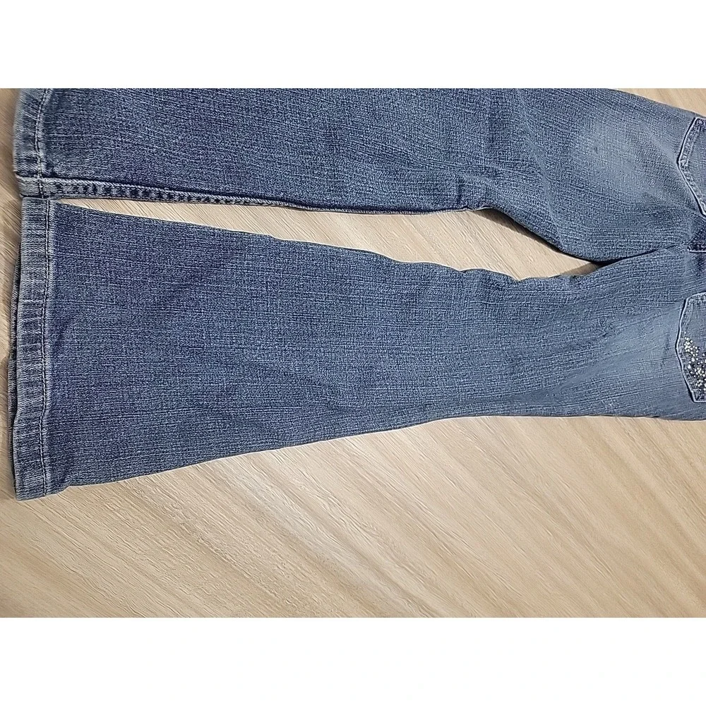 Limited Too Girls Boot Cut Gemstones Streetcore Blue Jeans Sz 8
